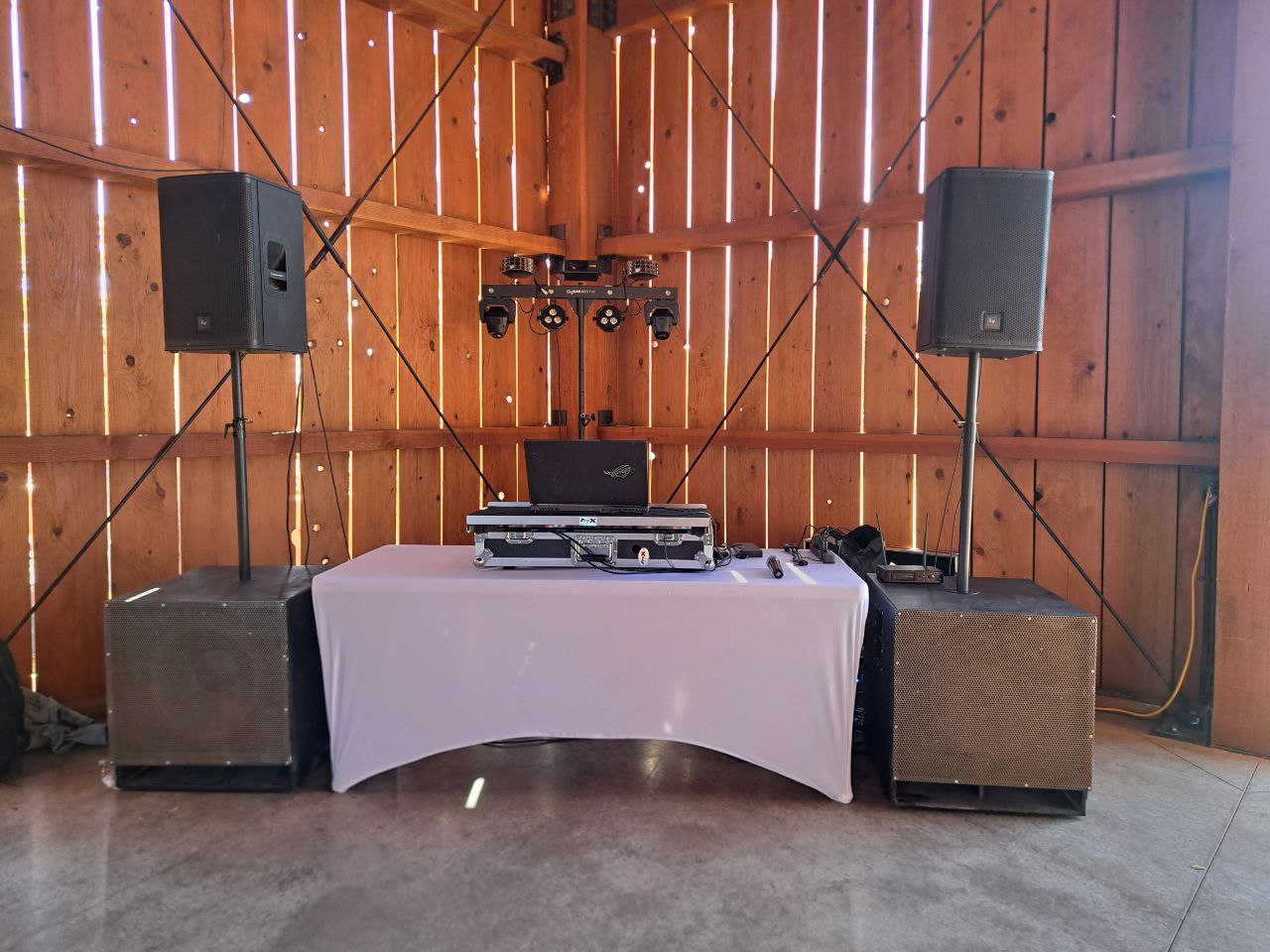 Barn Wedding Setup